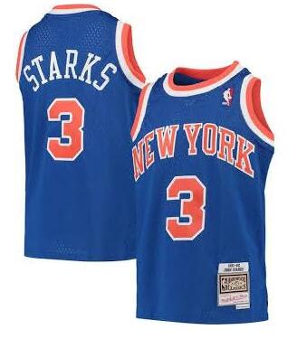 Men New York Knicks 3 Starks M&N Jersey