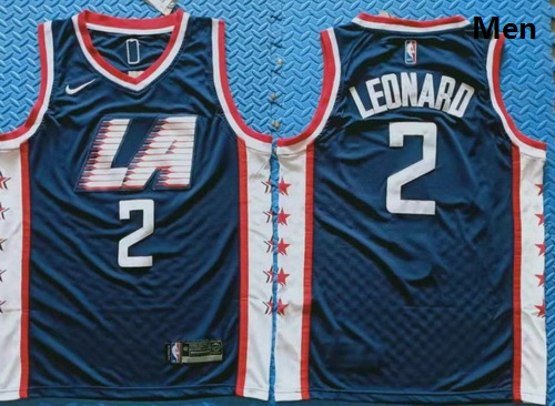 Clippers 2 Kawhi Leonard Navy City Edition Nike Swingman Jersey