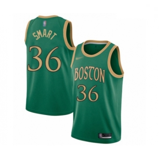 Celtics 36 Marcus Smart Green Basketball Swingman City Edition 2019 20 Jersey