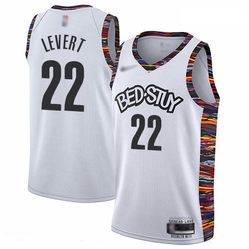 Nets 22 Caris LeVert White Basketball Swingman City Edition 2019 20 Jersey