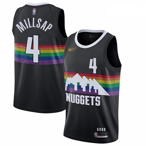 Nuggets 4 Paul Millsap Black Basketball Swingman City Edition 20