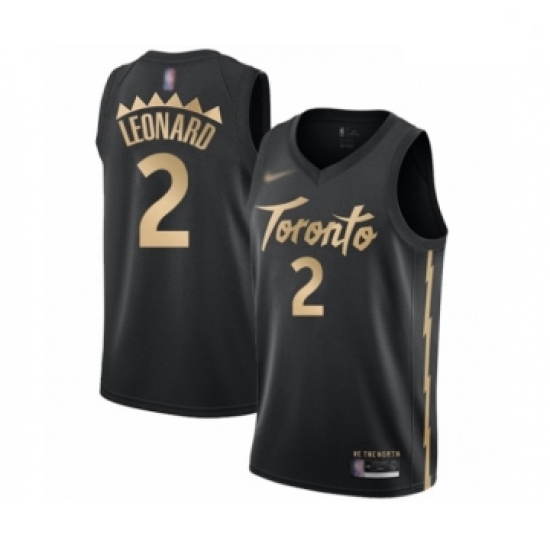 Raptors 2 Kawhi Leonard Black Basketball Swingman City Edition 2019 20 Jersey