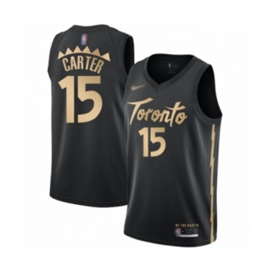 Raptors 15 Vince Carter Black Basketball Swingman City Edition 2019 20 Jersey