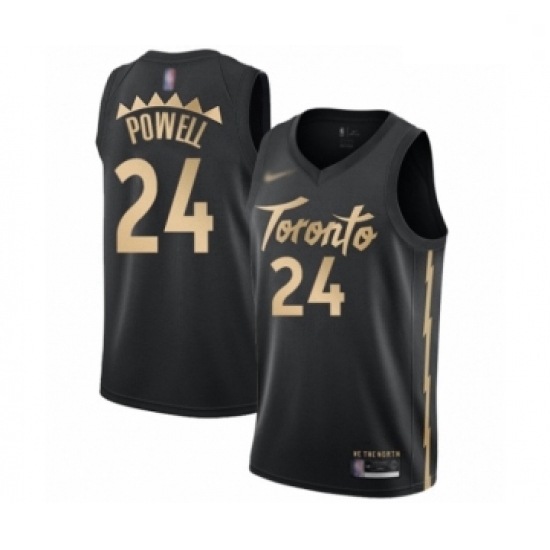 Raptors 24 Norman Powell Black Basketball Swingman City Edition 