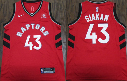 Raptors 43 Pascal Siakam Red Nike Swingman Jersey