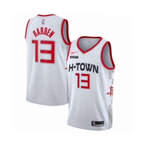 Rockets 13 James Harden White Basketball Swingman City Edition 2