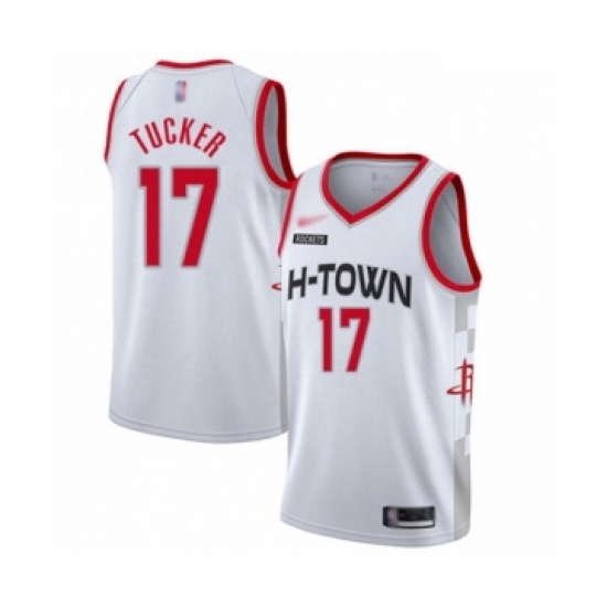 Rockets 17 PJ Tucker White Basketball Swingman City Edition 2019 20 Jersey