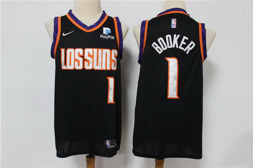 Suns 1 Devin Booker Black 2019 20 City Edition Nike Swingman Jersey