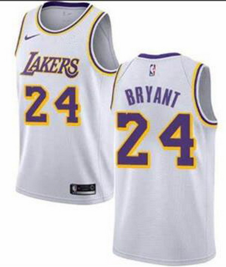 Men Lakers 24 Kobe Bryant White Nike Swingman Jersey