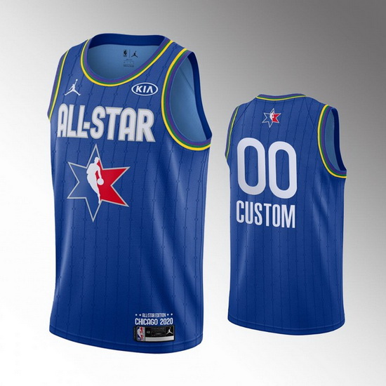 Men Blue Customized 2020 NBA All Star Jordan Brand Swingman Jers