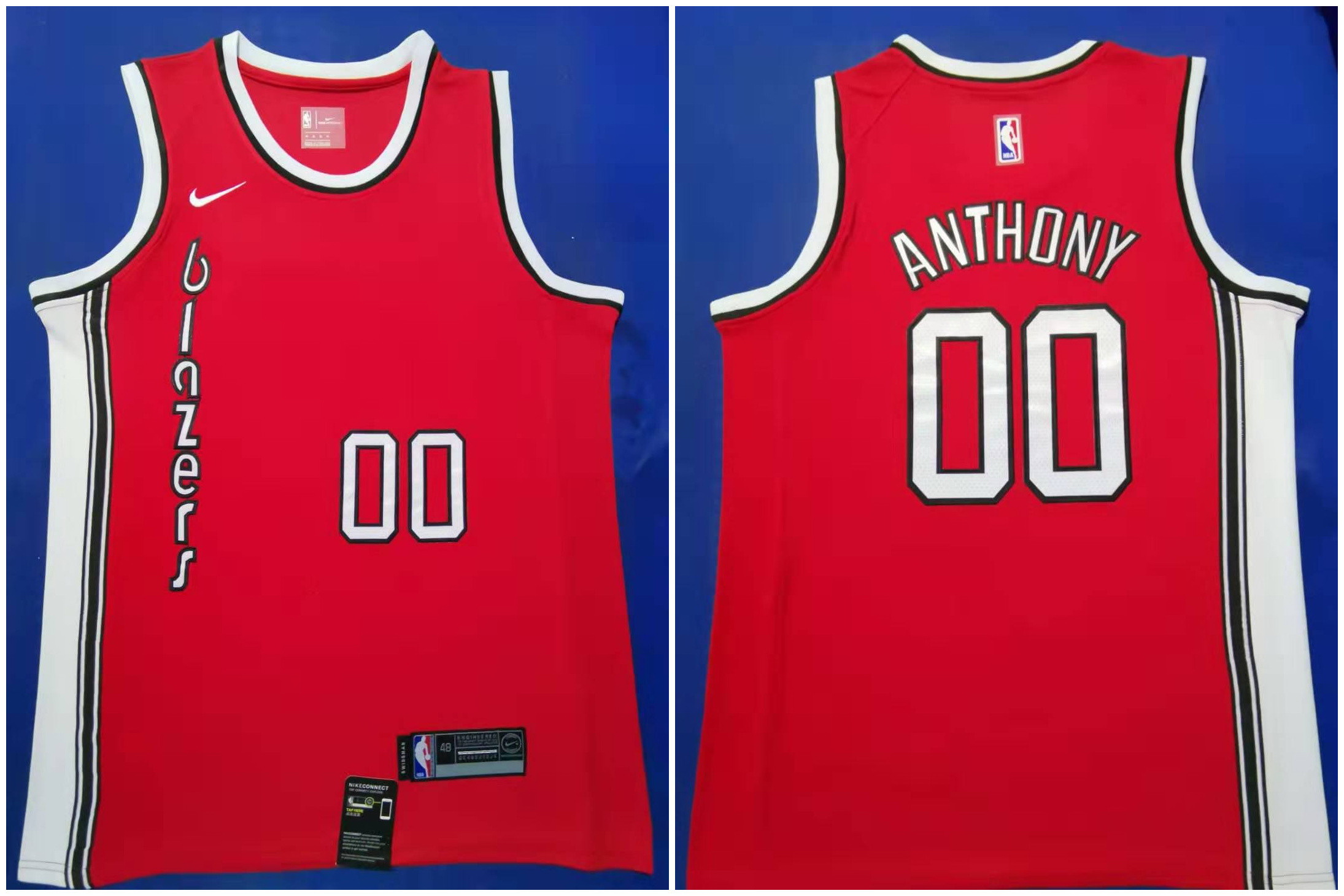 Blazers 00 Carmelo Anthony Red 2019 20 Nike Swingman Jersey