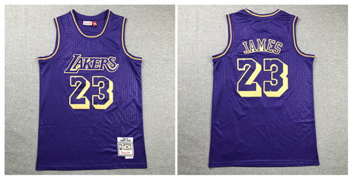 Lakers 23 Lebron James Purple 2008 19 Hardwood Classics Jersey