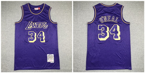 Lakers 34 Shaquille O 27Neal Purple 1996 97 Hardwood Classics Jersey