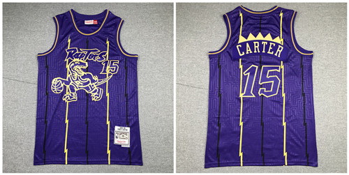 Raptors 15 Vince Carter Purple 1998 99 Hardwood Classics Jersey