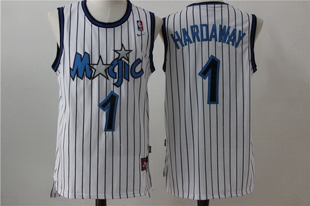 Men Nike Magic 1 Tim Hardway White Throwback NBA Stitched Jersey