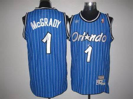 Nike NBA Orlando Magic 1 Tracy McGrady Blue Throwback Swingman Jersey