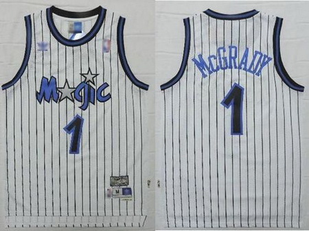 Nike NBA Orlando Magic 1 Tracy McGrady White Throwback Swingman Jersey