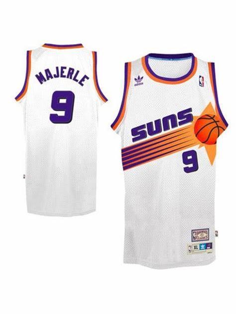 Suns #9 Dan Majerle White Swingman Throwback NBA Jersey