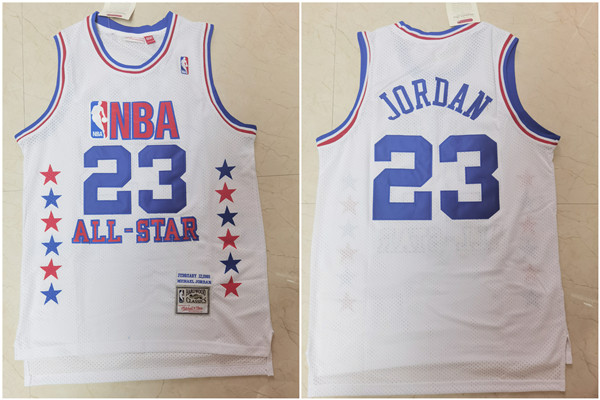 Bulls 23 Michael Jordan White 1989 All Star Hardwood Classics Jersey