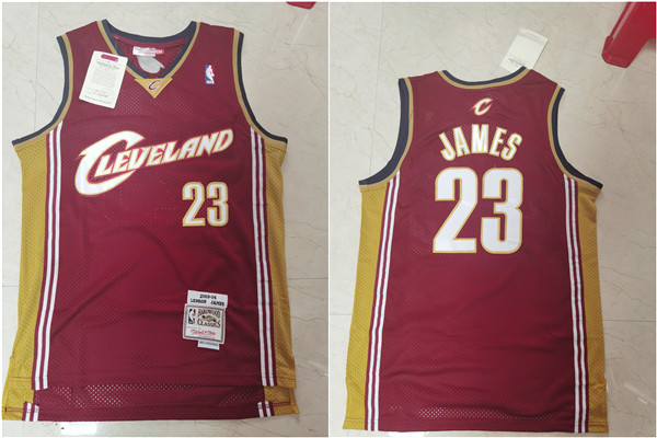 Cavaliers 23 Lebron James Red 2003 04 Hardwood Classics Jersey