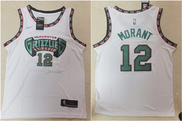 Grizzlies 12 Ja Morant White Nike Swingman Jersey