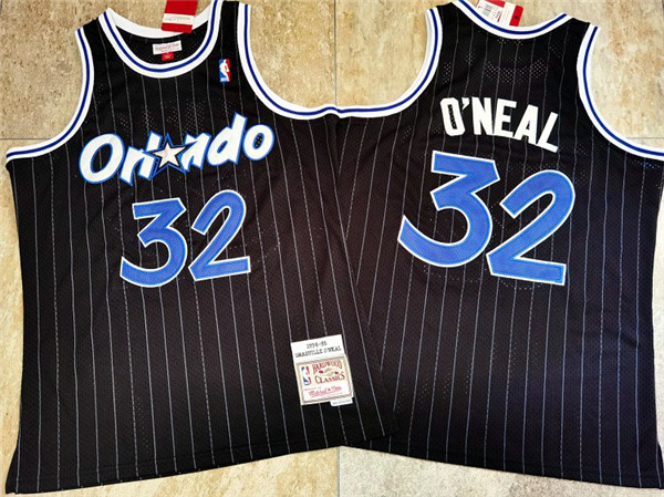 Magic 32 Shaquille O 27Neal Black 1994 95 Hardwood Classics Jersey