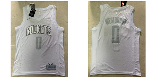 Rockets 0 Russell Westbrook White 2020 Nike MVP Swingman Jersey