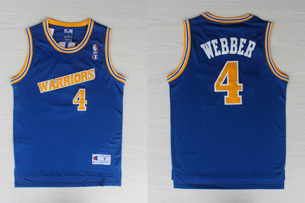 Adidas NBA Golden State Warriors 4 Webber Swingman Throwback Blue Jersey