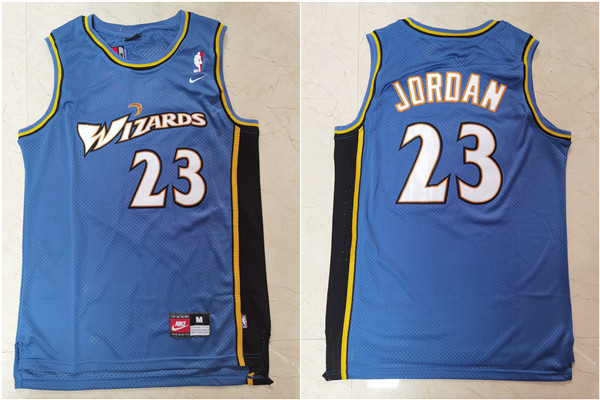 Wizards 23 Michael Jordan Blue Nike Swingman Jersey