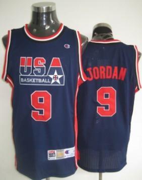 1992 Olympics Team USA 9 Michael Jordan Navy Blue Swingman Jersey