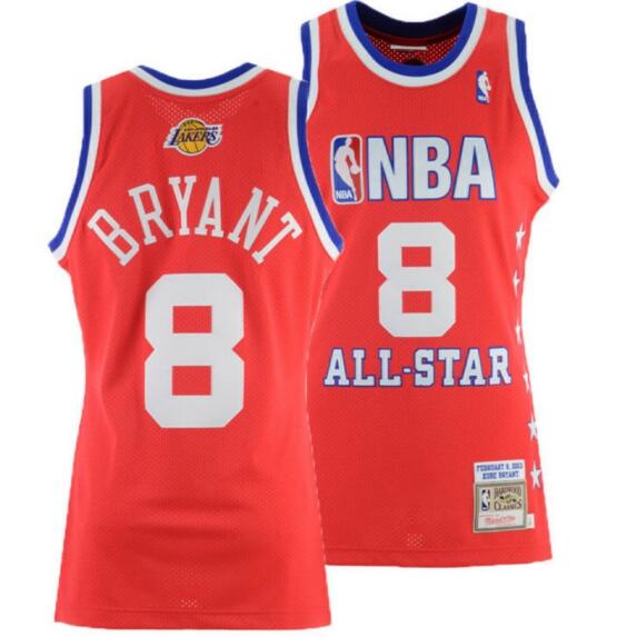 Men Lakers 8 Kobe Bryant Orange All Star Jersey