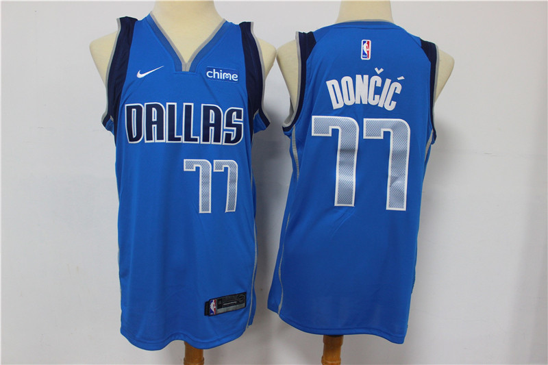 Mavericks 77 Luka Doncic Blue Nike Swingman Jersey