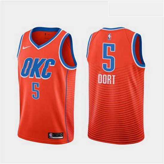 Men Nike Thunders 5 Luguentz Dort Orange City Edition Jersey