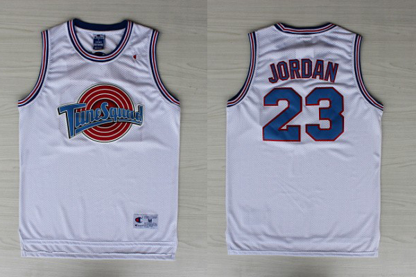 Michael Jordan 23 White Tune Squad Space Jam Movie Jersey