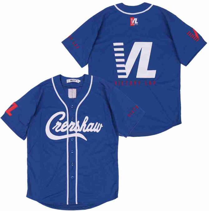 Men Blue Crenshaw Editon Blank Jersey