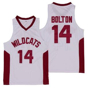 Ncaa Troy Bolton 14 High School Wildcats Basketball Jersey