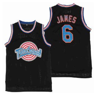 Tune Squad Space Movie jersey Black 6 Lebron James