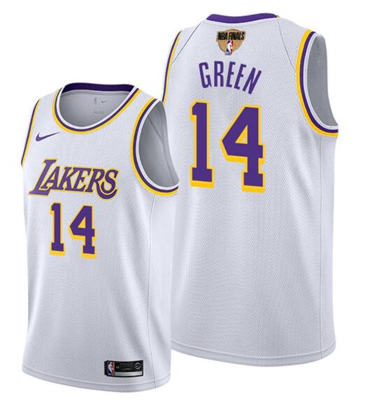 Men's Los Angeles Lakers #14 Danny Green White Stitched NBA Jersey