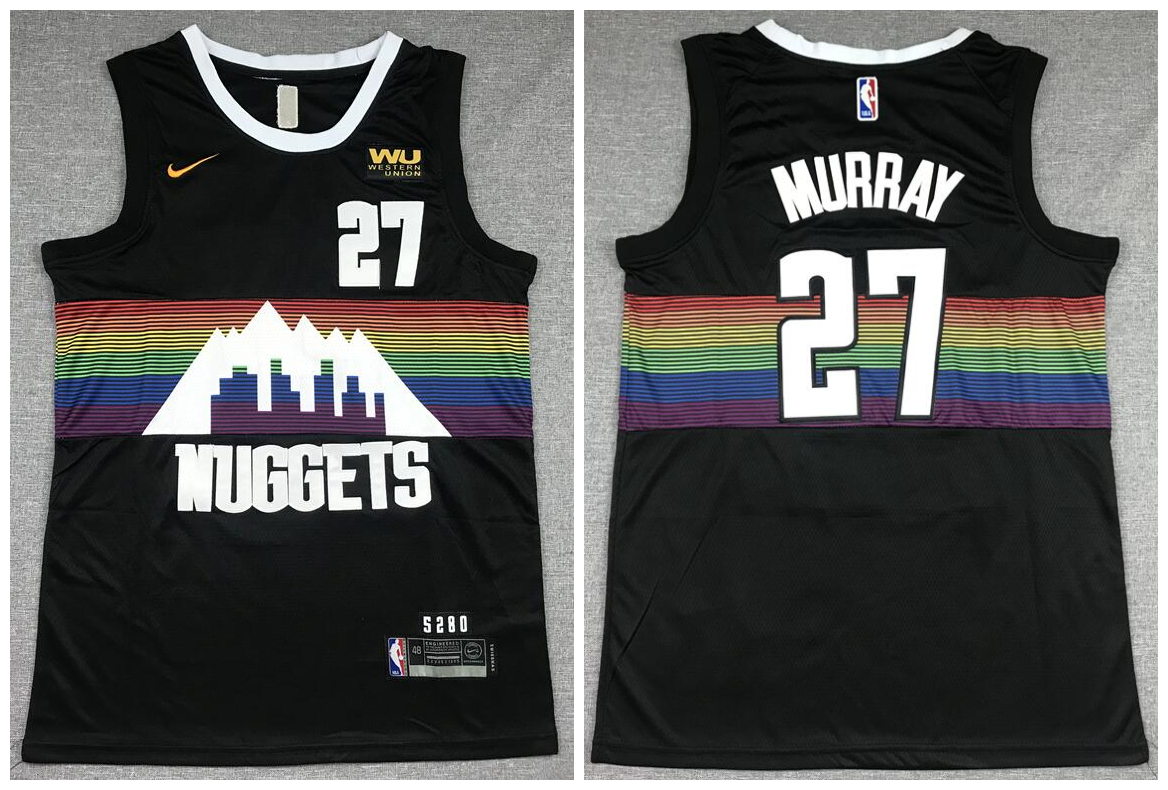 Nuggets 27 Jamal Murray Black City Edition Nike Swingman Jersey