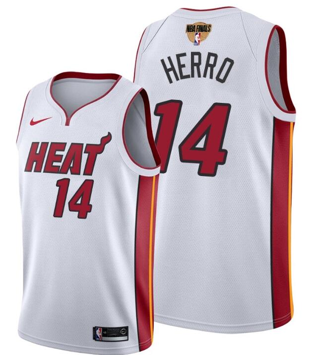 Men's Miami Heat #14 Tyler Herro White 2020 Finals Bound Association Edition Stitched NBA Jersey