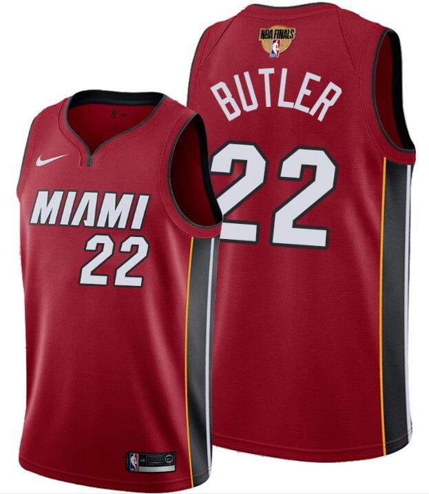 Men's Miami Heat #22 Jimmy Butler Red 2020 Finals Bound Association Edition Stitched NBA Jersey