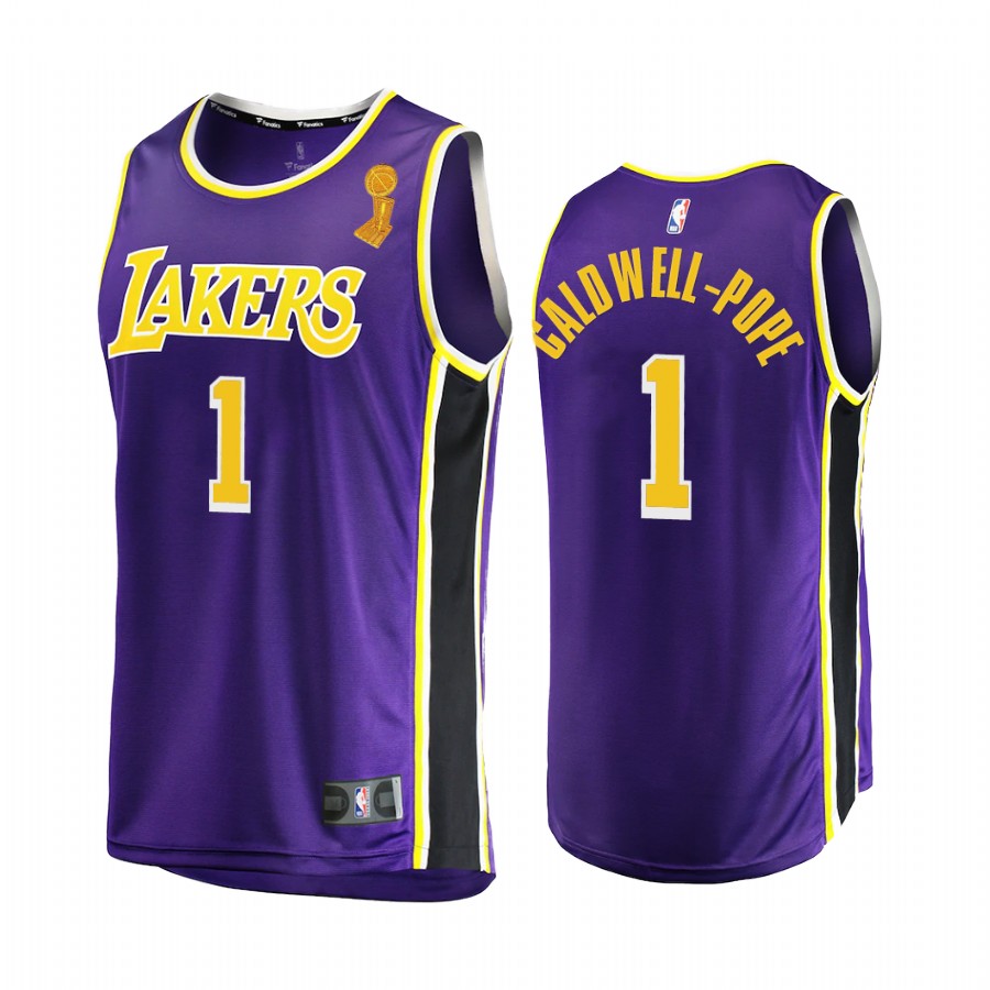 Los Angeles Lakers Kentavious Caldwell-Pope 2020 NBA Finals Champions Jersey Purple Replica Statemen