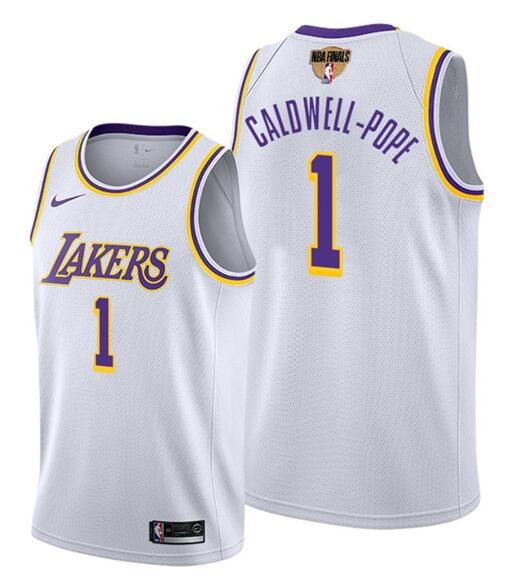 Men's Los Angeles Lakers #1 Kentavious Caldwell-Pope 2020 White Finals Stitched NBA Jersey