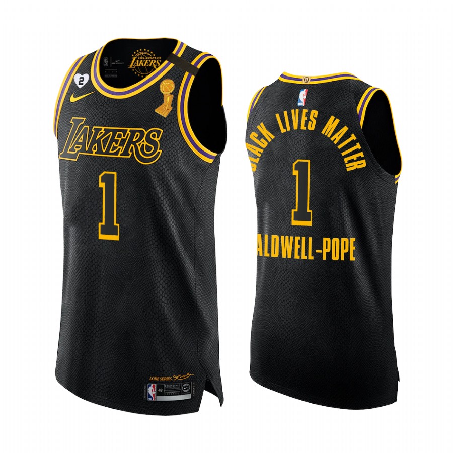 Los Angeles Lakers 2020 NBA Finals Champions Kentavious Caldwell-Pope Black Mamba Authentic Jersey B