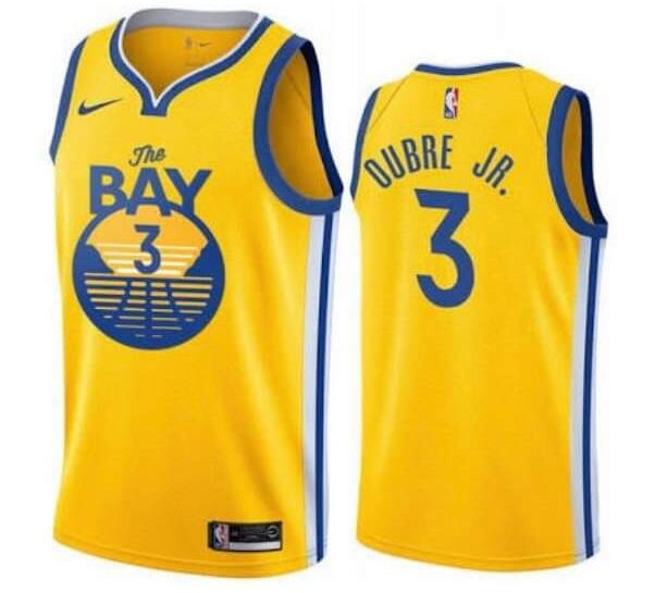 Men Golden Warriors 3 Kelly Oubre Jr. Men Stitched NBA Jersey