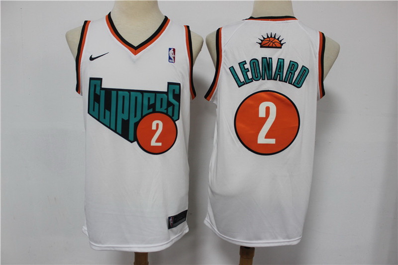 Men Los Angeles Clippers 2 Kawhi Leonard White Swingman Jersey