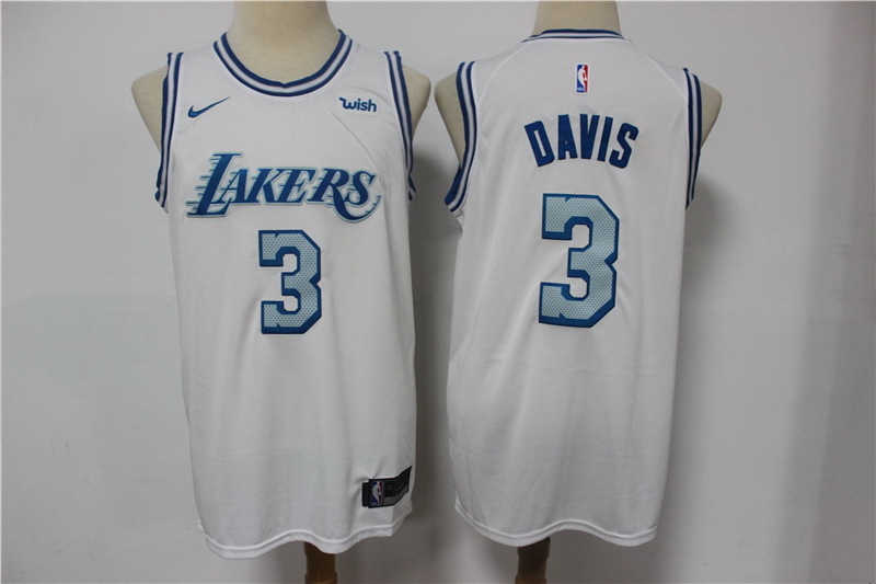 Men Los Angeles Lakers 3 Anthony Davis White 2020 21 City Edition Nike Swingman Jersey