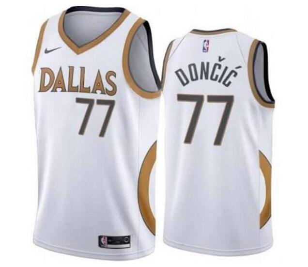 Men Dallas Mavericks 77 Luka Doncic 2020 2021 City Edition NBA Stitched Jersey