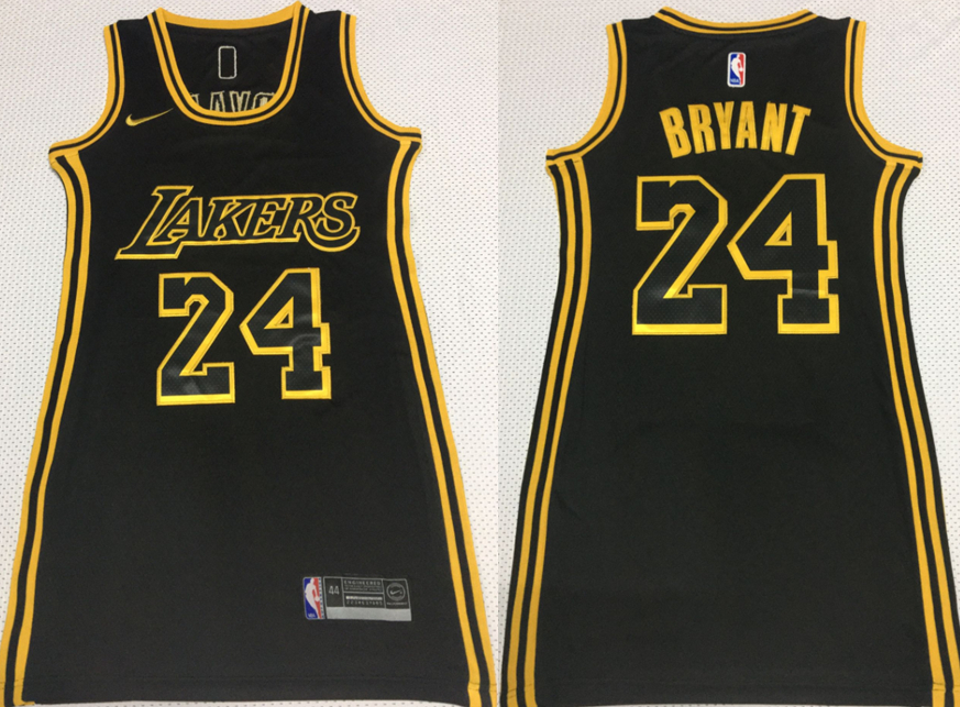 Women Los Angeles Lakers 24 Kobe Bryant Black Nike Swingman Jersey