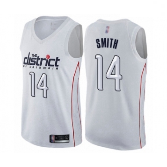 Youth Washington Wizards Ish Smith Swingman White Basketball Jersey City Edition